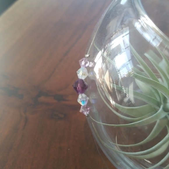 Swarovski Purple Diamond Crystals Beads Necklace - Picture 5 of 14